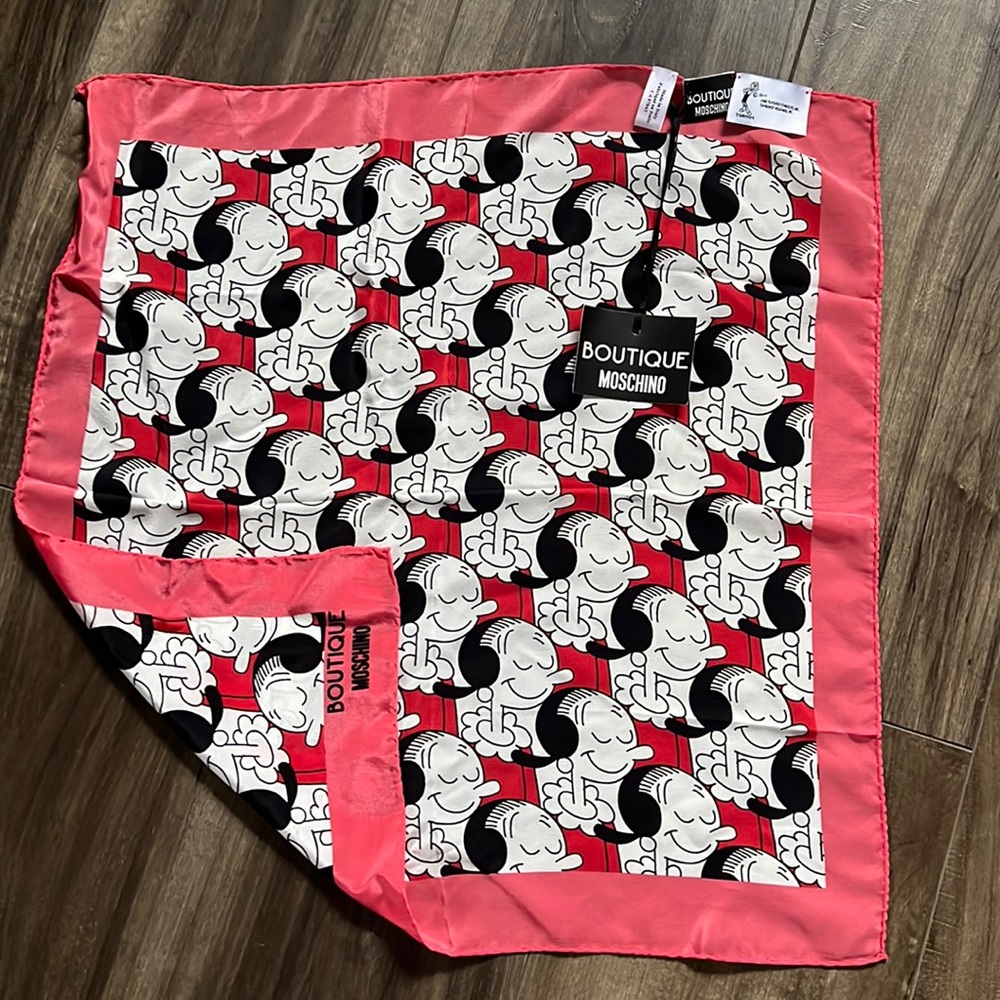 Moschino boutique Made in Italy silk scarf